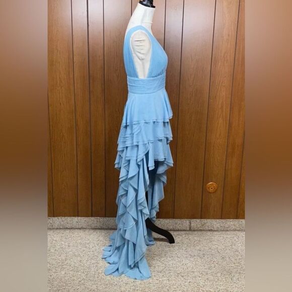 Alice + Olivia Asymmetric Ruffled Maxi Dress size 4 - Picture 12 of 14